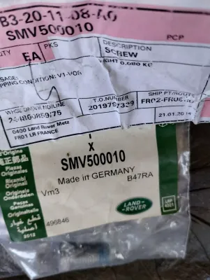 Original Jaguar, Land Rover, Schraube 2 St. Nr: SMV500010