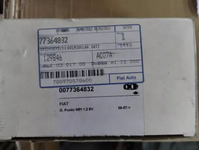 Original Fiat PAD SET Nr : 77364832
