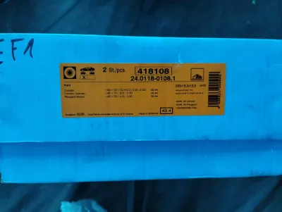 NEU ATE Scheibenbremsscheibe 2 Stück Nr: 418108, 1300500080
