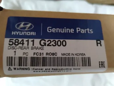 HYUNDAI Original Bremsscheibe.1Stück Nr: 58411G2300