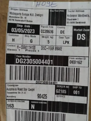 Mobis Original HINTERRAD-SCHEIBENBREMSE 1St. Nr. : S584111H100