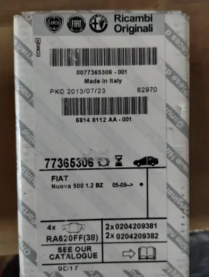 Original Fiat Bremsbelagsatz Nr.: 77365306