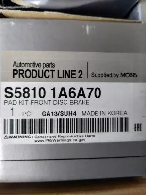 Mobis Original Hyundai, Kia Bremsbelagsatz vorne Nr : S58101A6A70