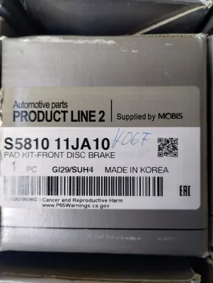 Mobis Original Hyundai, Kia Bremsbelagsatz vorne Nr: S581011JA10