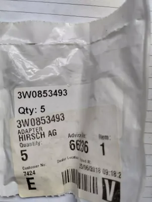 ORIGINAL VW KONZERNTEILE, ADAPTER 5 STÜCK Nr.: 3W0853493