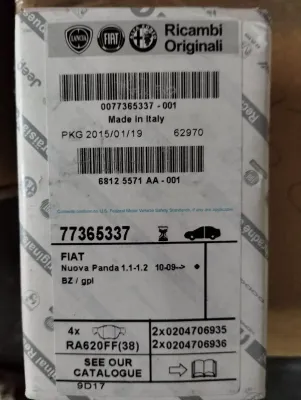 Original Fiat Bremsbelagsatz. Nr : 77365337