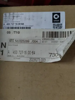ORIGINAL Mercedes, Dichtfolie. Nr : A453727150064