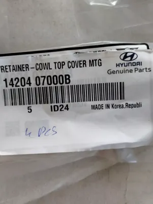Original Hyundai, Halterung für die Montage der oberen Motorhaubenabdeckung. 4 Stück Nr: 1420407000B