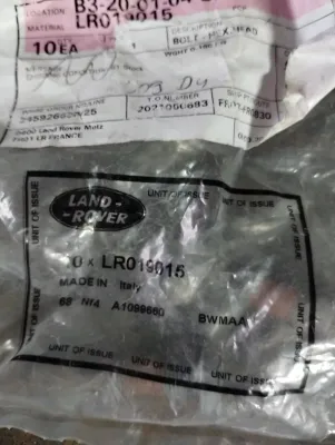 Original Jaguar, Land Rover, Schraube 4 Stück Nr.: LR019015