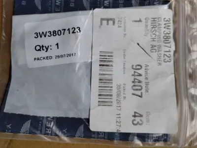 ORIGINAL BENTLEY KLEMMSCHEIBEN 1 STÜCK Nr.: 3W3807123