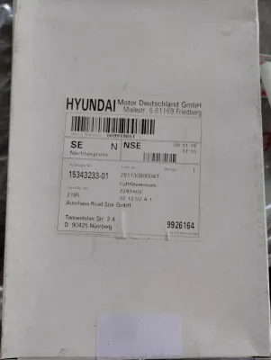 Original Hyundai, Filter 1 Stück Nr: 2811308000AT