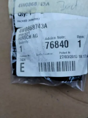 ORIGINAL BENTLEY KLAMMER. 1 Stk. Nr.: 4W0868743A