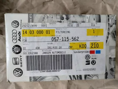 Original Volkswagen / Audi Filter Nr : 057115562
