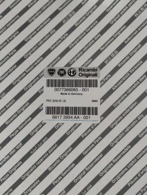 Original Fiat Innenraumfilter Nr. : 77366065