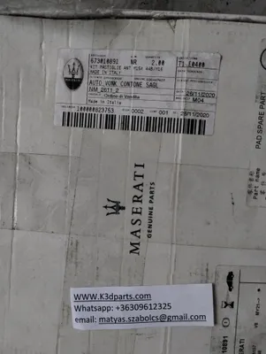 Genuine Maserati front pad kit. Part number 673010891