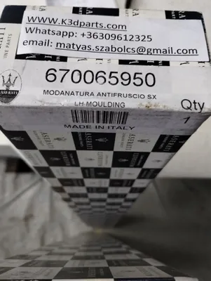 Genuine Maserati LH Moulding. Part number 670065950, 670142160.