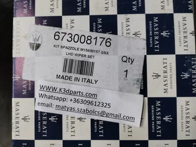 Genuine Maserati LHD Windscreen Wiper Blade Set. Part number 673008176.