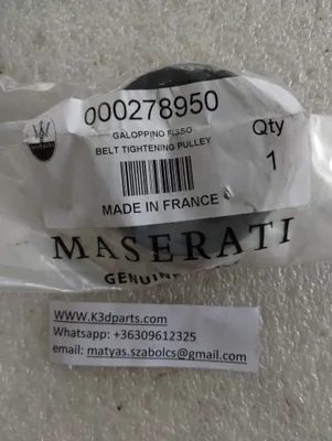 Genuine Maserati BELT TIGHTENING PULLEY. Part number: 278950