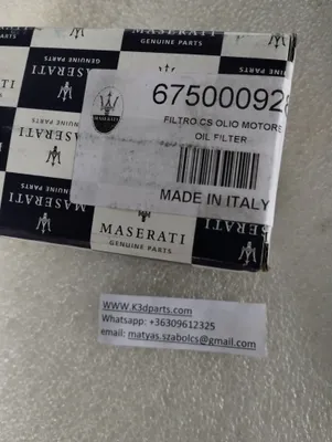 Genuine Maserati OIL FILTER. Part number: 675000928, 670054756