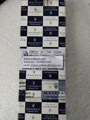 Original Maserati Schriftzug, Logo. Teilenummer 670037278, 670162569