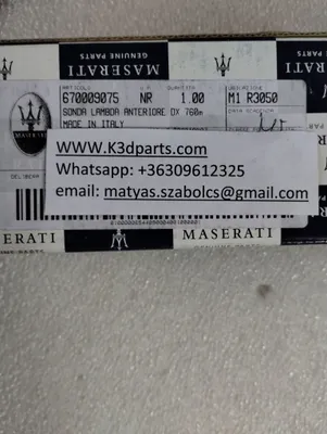 Geniunie Maserat FRONT LAMBDA SENSOR. Part number 670009075