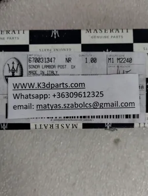 Geniunie Maserat REAR LAMBDA SENSOR. Part number 670031347