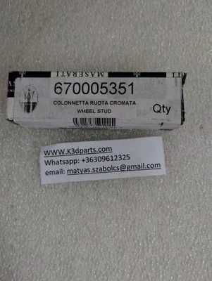 Geniunie Maserat WHEEL STUD CHROME. Part number 670005351