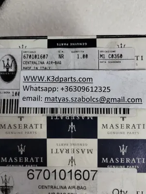 Genuine Maserati AIR BAG ECU. Part number 670101607