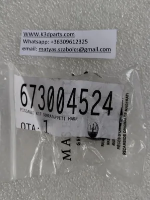 Original Maserati Befestigungssatz für abnehmbaren Teppich – Braun. Teilenummer 673004524