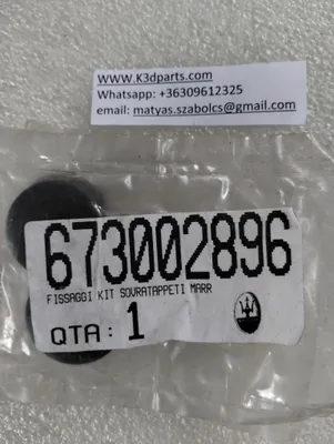 Original Maserati BEFESTIGUNGSSATZ FÜR ABNEHMBAREN TEPPICH – BRAUN. Teilenummer 673002896